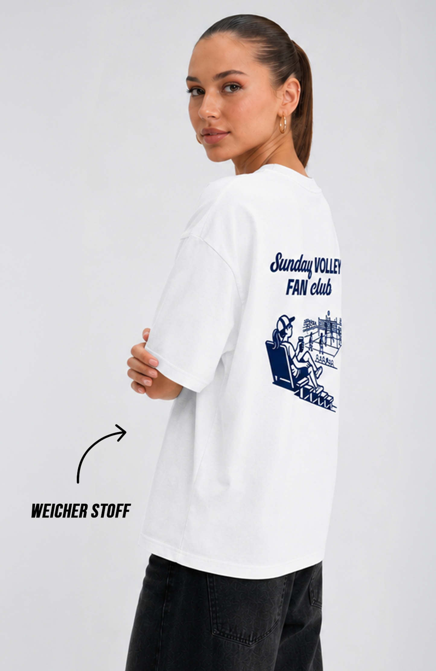 SUNDAY VOLLEY FAN CLUB OVERSIZED SHIRT
