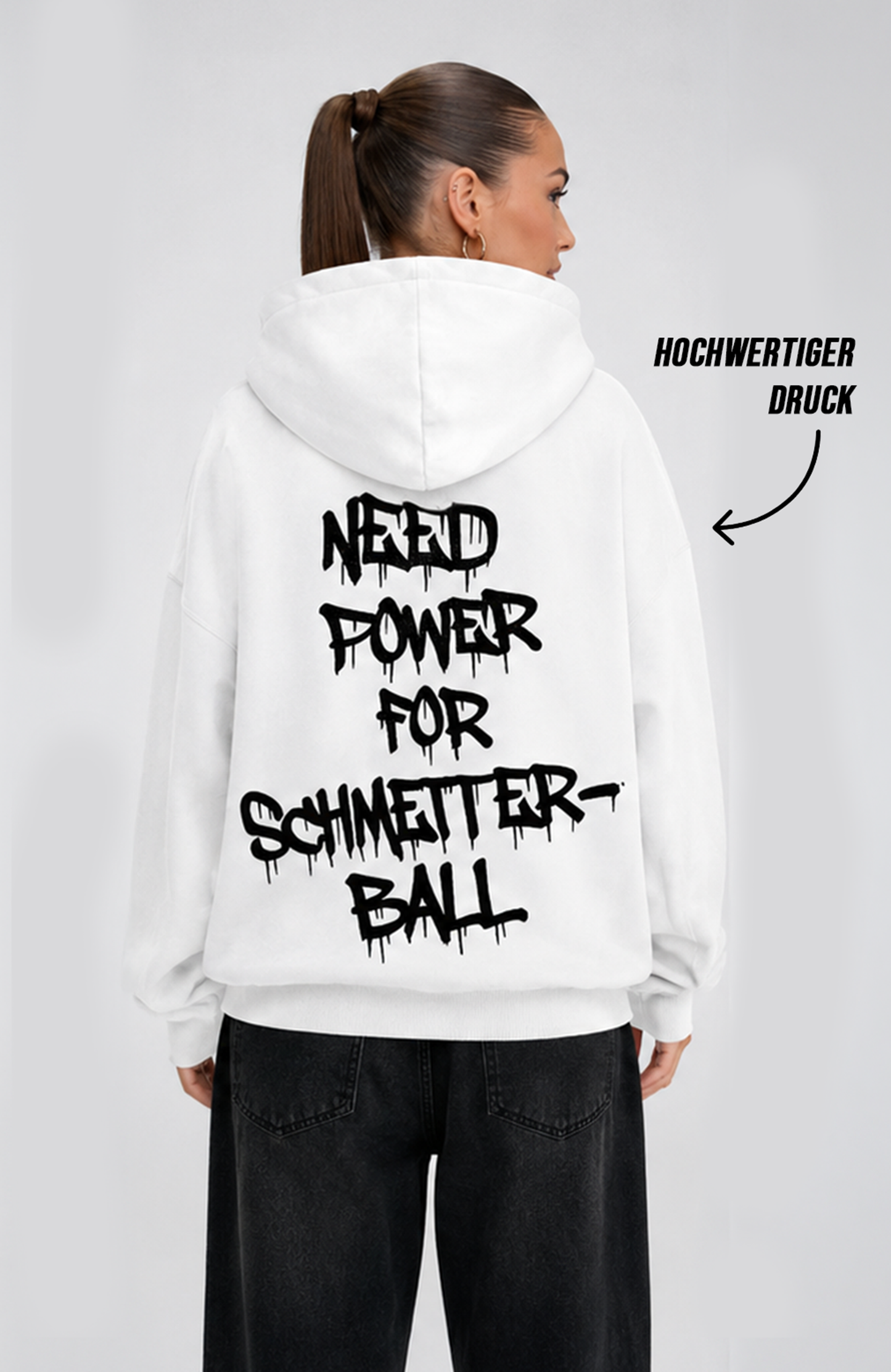 NEED POWER FOR SCHMETTERBALL OVERSIZED HOODIE